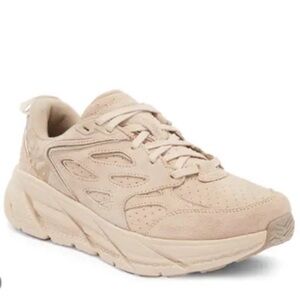 Hoka One One Clifton L Women's Beige Sneakers Suede 8.5 women 7.5 men used once
